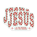 (2 Pack) Jesus is The Reason for The Season Magnets - Christian Christmas Decor - Retro Holiday Faith Set - 5 Inches On Longest Side - Thick Durable Magnet - Made in USA - MAG29469