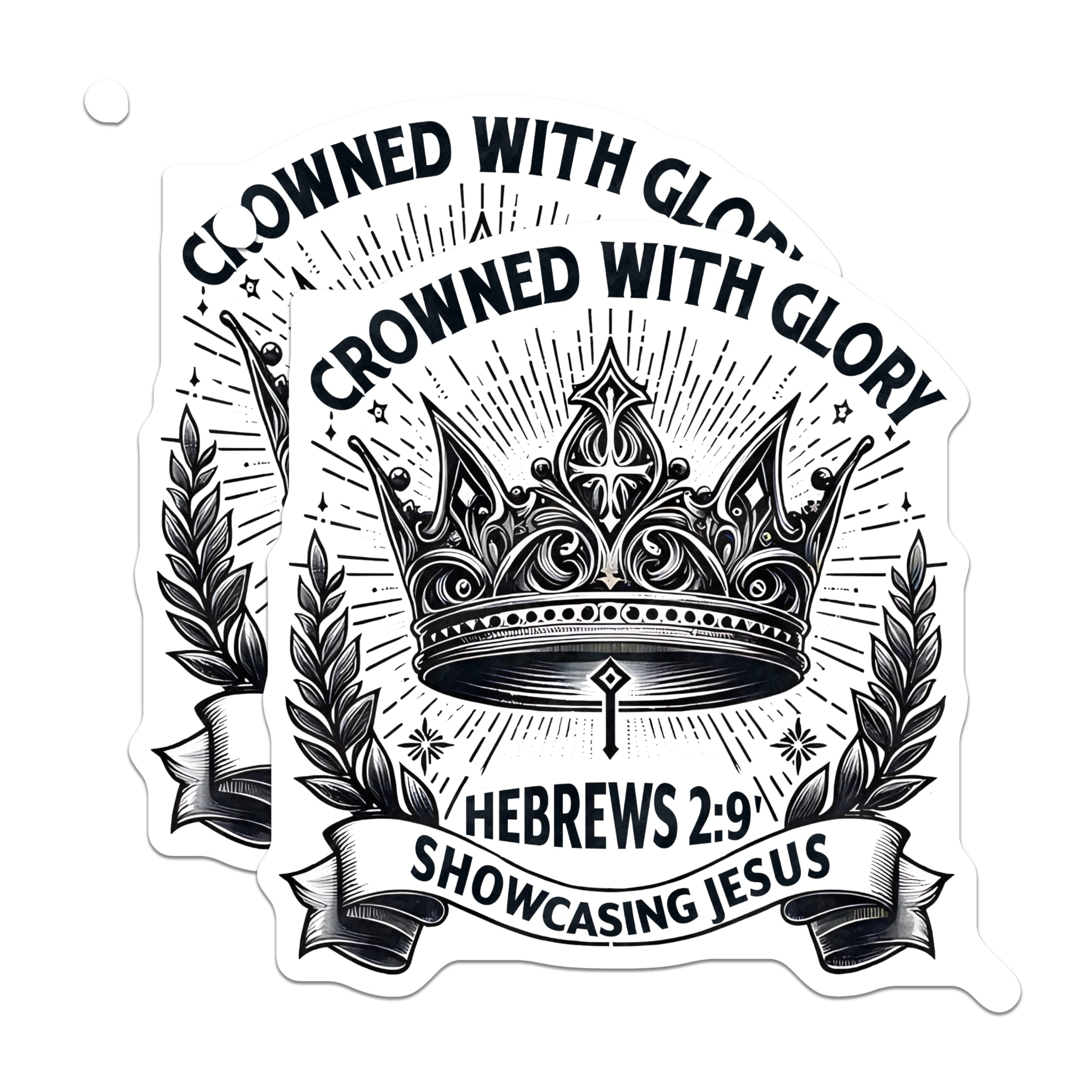 (2 Pack) Christian Magnets - Crowned with Glory Hebrews 2 9 Scripture - Jesus Faith Refrigerator Decor - 5 Inches On Longest Side - Thick Durable Magnet - Made in USA - MAG24146