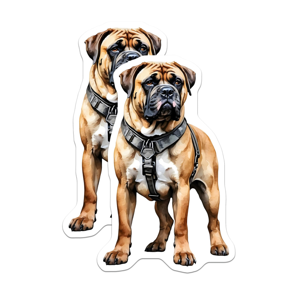 (2 Pack) Bullmastiff Dog Magnets - Canine Lover Decor - Bulldog Breed Merchandise - 5" On Longest Side - Premium Magnet - for Cars, Refrigerators, Toolboxes, Lockers - Made in USA - MAG14520