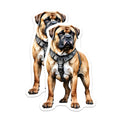 (2 Pack) Bullmastiff Dog Magnets - Canine Lover Decor - Bulldog Breed Merchandise - 5" On Longest Side - Premium Magnet - for Cars, Refrigerators, Toolboxes, Lockers - Made in USA - MAG14520