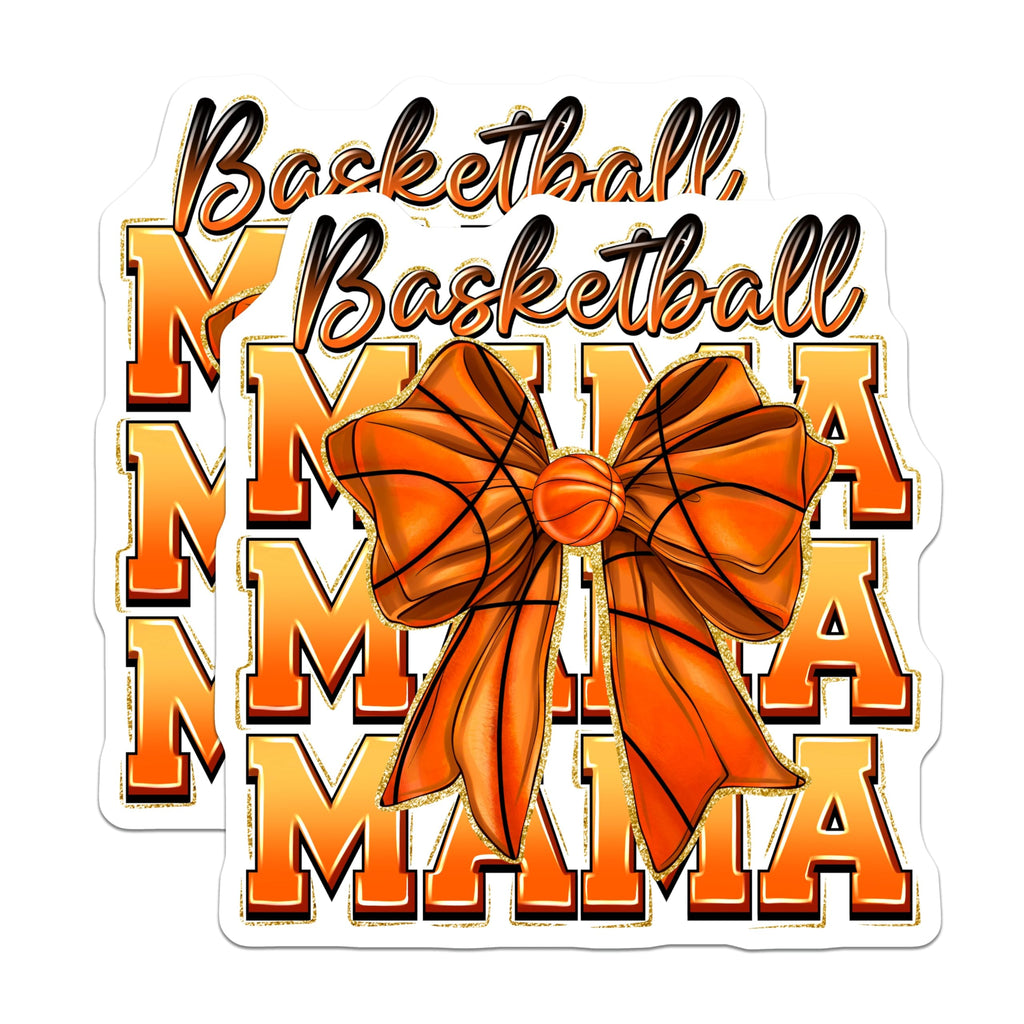 (2 Pack) Basketball Mama Magnets - Proud Sports Mom - Game Day Supporter - 5 Inches On Longest Side - Thick Durable Magnet - Made in USA - MAG27545