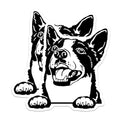 (2 Pack) Dog Lover Stickers - Cute Pet Dog Stickers - Dog Owner Car Laptop Stickers - 5" On Longest Side - Sticks to Smooth Flat Surfaces - Made in USA - BMCS4040