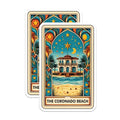 (2 Pack) Coastal Home Decor Magnet - Vibrant Beach Scenery - California Vacation Keepsake - 5" On Longest Side - Sticks to Smooth Flat Surfaces - Made in USA - MAG9942