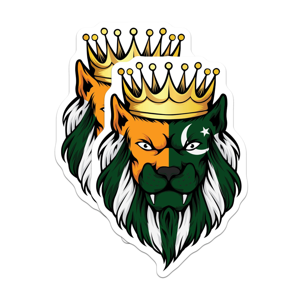 (2 Pack) Lion King Flag Magnets - Regal Lion Art - Unique Fridge Decor - 5" On Longest Side - Premium Magnet - for Cars, Refrigerators, Toolboxes, Lockers - Made in USA - MAG17580
