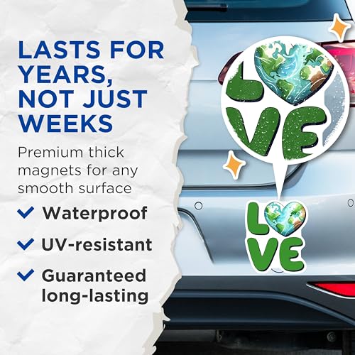(2 Pack) Eco-Friendly Decor Magnet - 5" On Longest Side - Sticks to Smooth Flat Surfaces - Made in USA - MAG9755