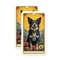 (2 Pack) Border Collie Dog Magnets - Ornate Tarot Card Art - Mystical Pet Lover Decor - Refrigerator Locker Magnets - 5 Inches On Longest Side - Thick Durable Magnet - Made in USA - MAG21369