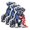 (3 Pack) Patriotic Dog Decals - American Flag - Laptop Decals- 3 Inches On Longest Side - Easy Peel & Apply - Made in USA - 3MCS5335