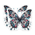 (2 Pack) Butterfly Magnets - Floral Design Decor - Decorative Fridge Refrigerator Magnets - 5" On Longest Side - Premium Magnet - for Cars, Refrigerators, Toolboxes, Lockers - Made in USA - MAG15140