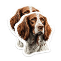 (2 Pack) Springer Spaniel Dog Portrait Magnets - Pet Lover Canine Art - Dog Mom Decor Fridge Magnets - 5 Inches On Longest Side - Thick Durable Magnet - Made in USA - MAG27652