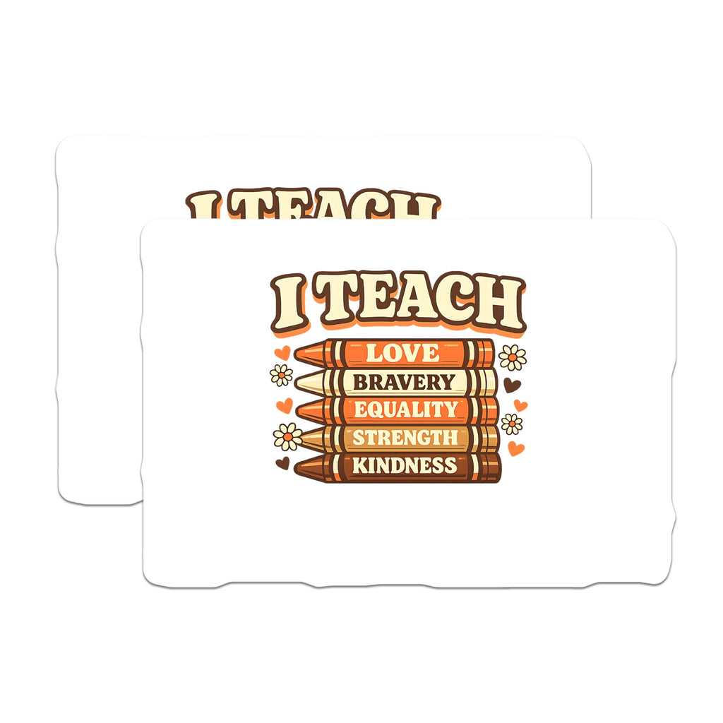 (2 Pack) Teacher Appreciation Magnets - Boho Classroom Decor - Positive Educator Affirmations - 5 Inches On Longest Side - Thick Durable Magnet - Made in USA - MAG20222