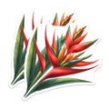 (2 Pack) Bird of Paradise Magnets - Tropical Flower Decor - Exotic Floral Fridge - 5 Inches On Longest Side - Thick Durable Magnet - Made in USA - MAG20876
