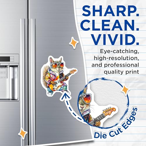 (2 Pack) Fun Animal Art Magnet - Unique Fridge Decor - 5" On Longest Side - Sticks to Smooth Flat Surfaces - Made in USA - MAG9518