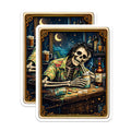 (2 Pack) Skeleton Bar Magnets - Funny Drinking Skeletons - Quirky Refrigerator Magnets - 5" On Longest Side - Premium Magnet - for Cars, Refrigerators, Toolboxes, Lockers - Made in USA - MAG15727