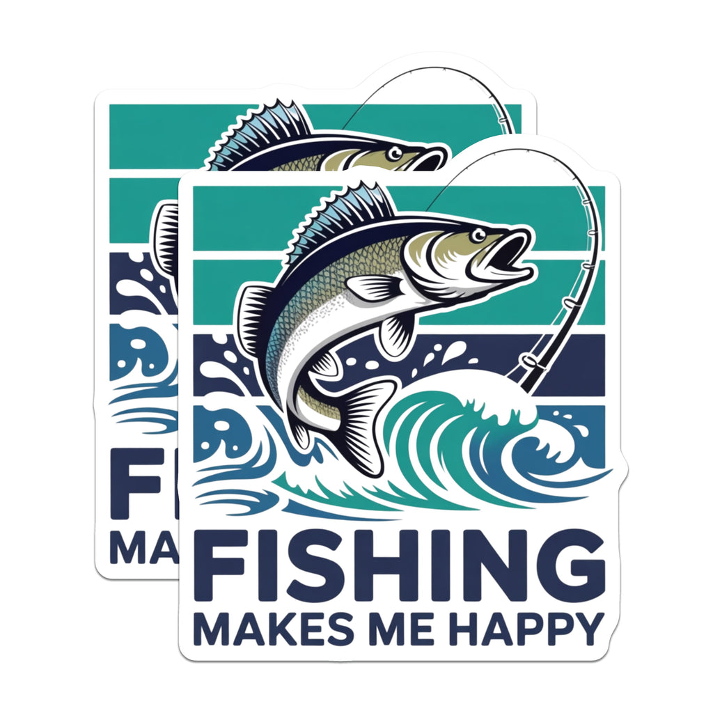 (2 Pack) Fishing Magnets - Bass Angler Refrigerator Decor - Fisherman Quote Hobby Item - 5 Inches On Longest Side - Thick Durable Magnet - Made in USA - MAG39890