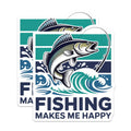 (2 Pack) Fishing Magnets - Bass Angler Refrigerator Decor - Fisherman Quote Hobby Item - 5 Inches On Longest Side - Thick Durable Magnet - Made in USA - MAG39890