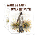 (2 Pack) Walk by Faith Jesus Magnets - Christian Inspirational Decor - Spiritual Reflection Art - Religious Home Accent - 5 Inches On Longest Side - Thick Durable Magnet - Made in USA - MAG22353