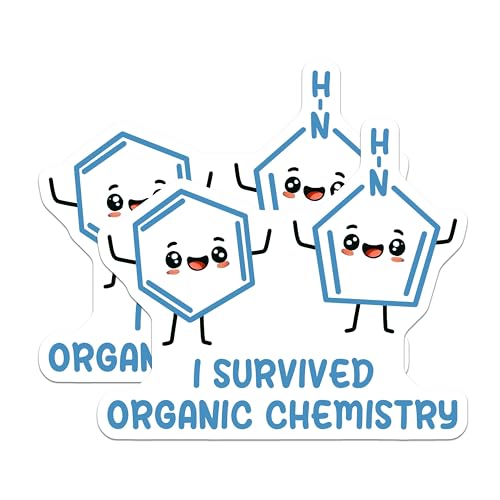 (2 Pack) Organic Chemistry Magnets - Science Lovers - 5" On Longest Side - for Cars, Fridges, Toolboxes - Made in USA - MAG8029