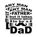 (2 Pack) Special Dad Father Magnets - Inspirational Quote Refrigerator Decor - Amazing Fatherhood Appreciation Statement - 5 Inches On Longest Side - Thick Durable Magnet - Made in USA - MAG24525