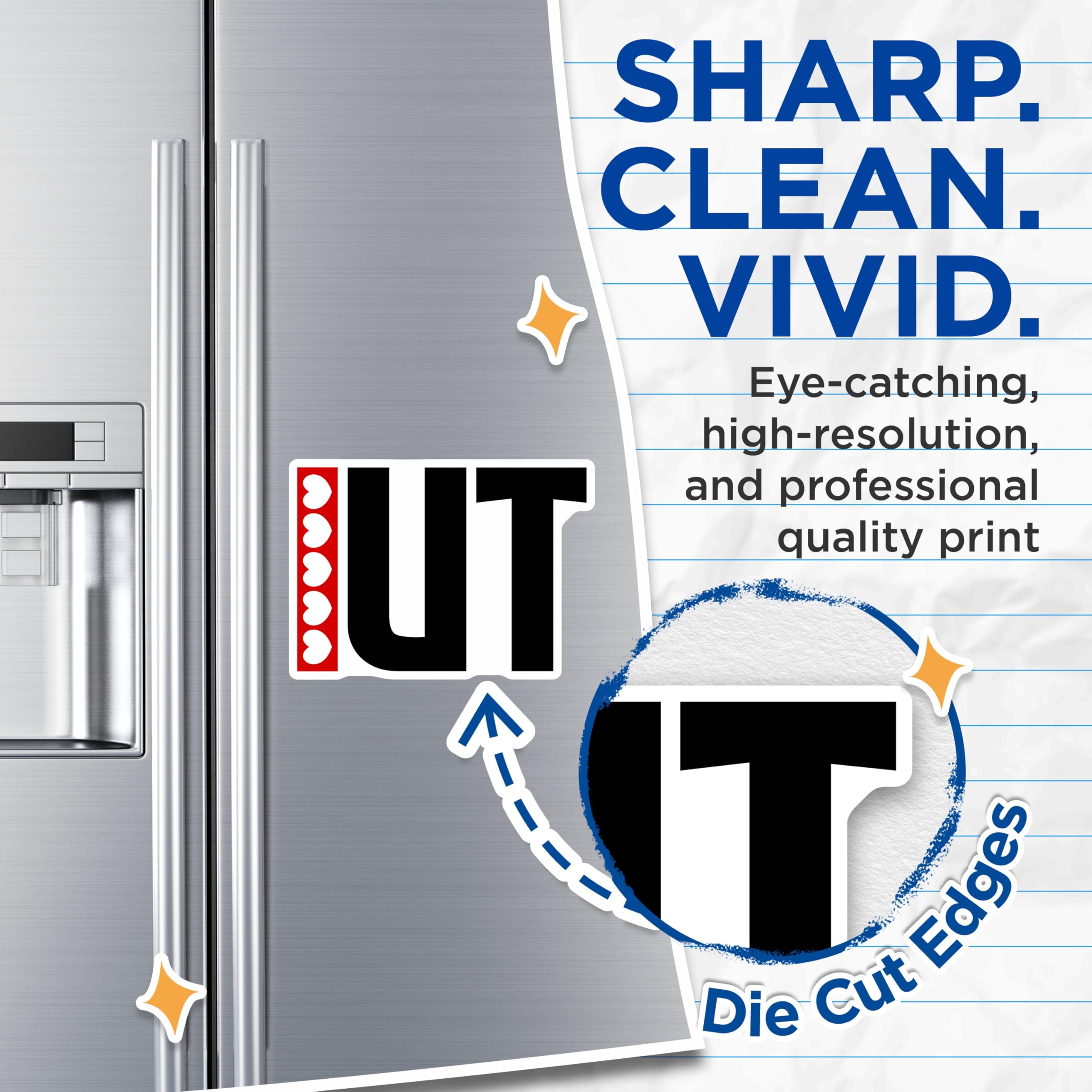 (2 Pack) IUT Magnets - Hearts Design - Fun Decorative Magnets - 5" On Longest Side - Premium Magnet - for Cars, Refrigerators, Toolboxes, Lockers - Made in USA - MAG17601