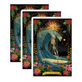 (3 Pack) Skeleton Surfer Decals - Tropical Beach Art - Laptop Decals - 3 Inches On Longest Side - Easy Peel & Apply - Made in USA - 3MCS0019