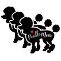 (3 Pack) Poodle Mom Decals - Dog Lover Decal - Pet Owner Stickers - 3 Inches On Longest Side - Easy Peel & Apply - Made in USA - 3MCS1383