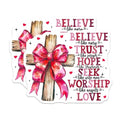 (2 Pack) Faith Stickers - Christian Quote Stickers - Inspirational Religious Stickers - 5" On Longest Side - Sticks to Any Smooth Flat Surface - Made in USA - BMCS3403