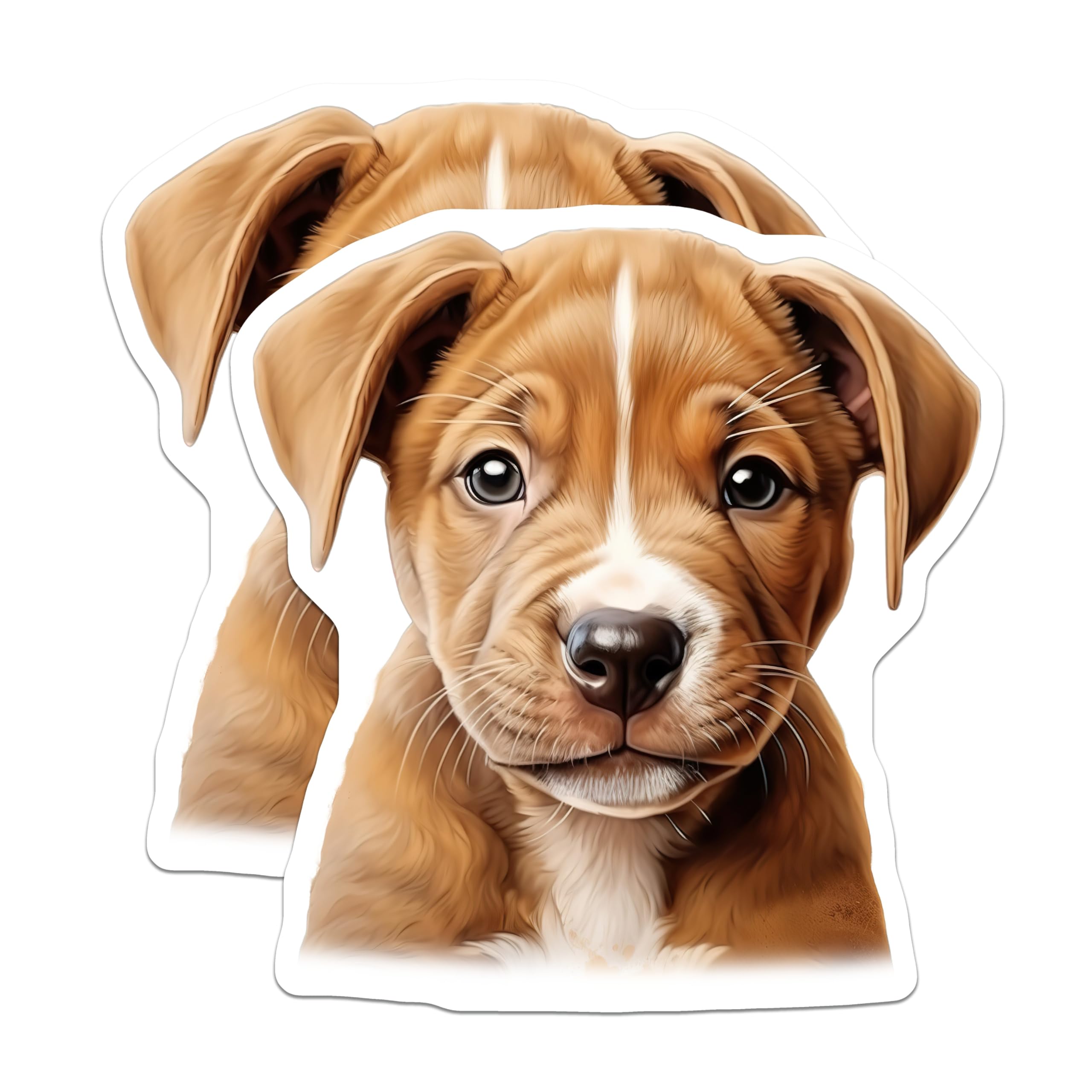 (2 Pack) Cute Puppy Magnets - Adorable Pet Lover Decor - Dog Mom Dad Fridge Locker Display - 5 Inches On Longest Side - Thick Durable Magnet - Made in USA - MAG29890