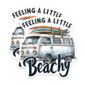 (2 Pack) Feeling A Little Beachy Stickers - 5" On Longest Side - Sticks to Smooth Flat Surfaces - Made in USA - BMCS9279 - BMCS9279