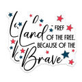 (2 Pack) Patriotic Quote Stickers - Inspirational Sticker Set - Independence Day Decals - 5" On Longest Side - Sticks to Smooth Flat Surfaces - Made in USA - BMCS8365
