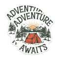 (2 Pack) Adventure Awaits Magnets - Camping Scene Tent - Mountain Landscape Nature Decor - 5 Inches On Longest Side - Thick Durable Magnet - Made in USA - MAG19148