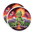 (2 Pack) Alien Adventure Magnets - Sci-Fi Art - Outer Space - 5" On Longest Side - for Cars, Fridges, Toolboxes - Made in USA - MAG4068