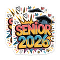 (2 Pack) Senior 2026 Graduation Magnets - Class of 2026 Decor - High School College Graduate Gifts - 5 Inches On Longest Side - Thick Durable Magnet - Made in USA - MAG38075
