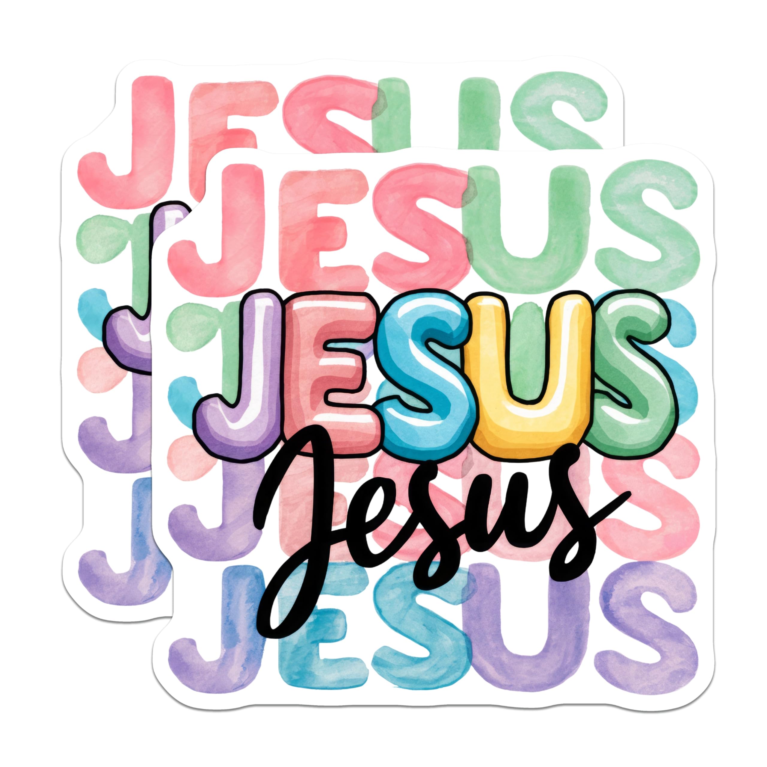 (2 Pack) Jesus Magnets - Christian Theme - Religious Fridge Decor - 5" On Longest Side - Premium Magnet - for Cars, Refrigerators, Toolboxes, Lockers - Made in USA - MAG14916