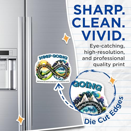 (2 Pack) Keep Going Magnets - Inspirational Quote - Nature Adventure - Road Trip Car - 5" On Longest Side - for Cars, Refrigerators, Toolboxes, Lockers - Made in USA BMCS3262