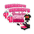 (2 Pack) Bomb Ass Shirt Maker Magnets - Sassy Crafter Magnets - Apparel Business Decor - Heat Press Studio Accessory - 5 Inches On Longest Side - Thick Durable Magnet - Made in USA - MAG26025