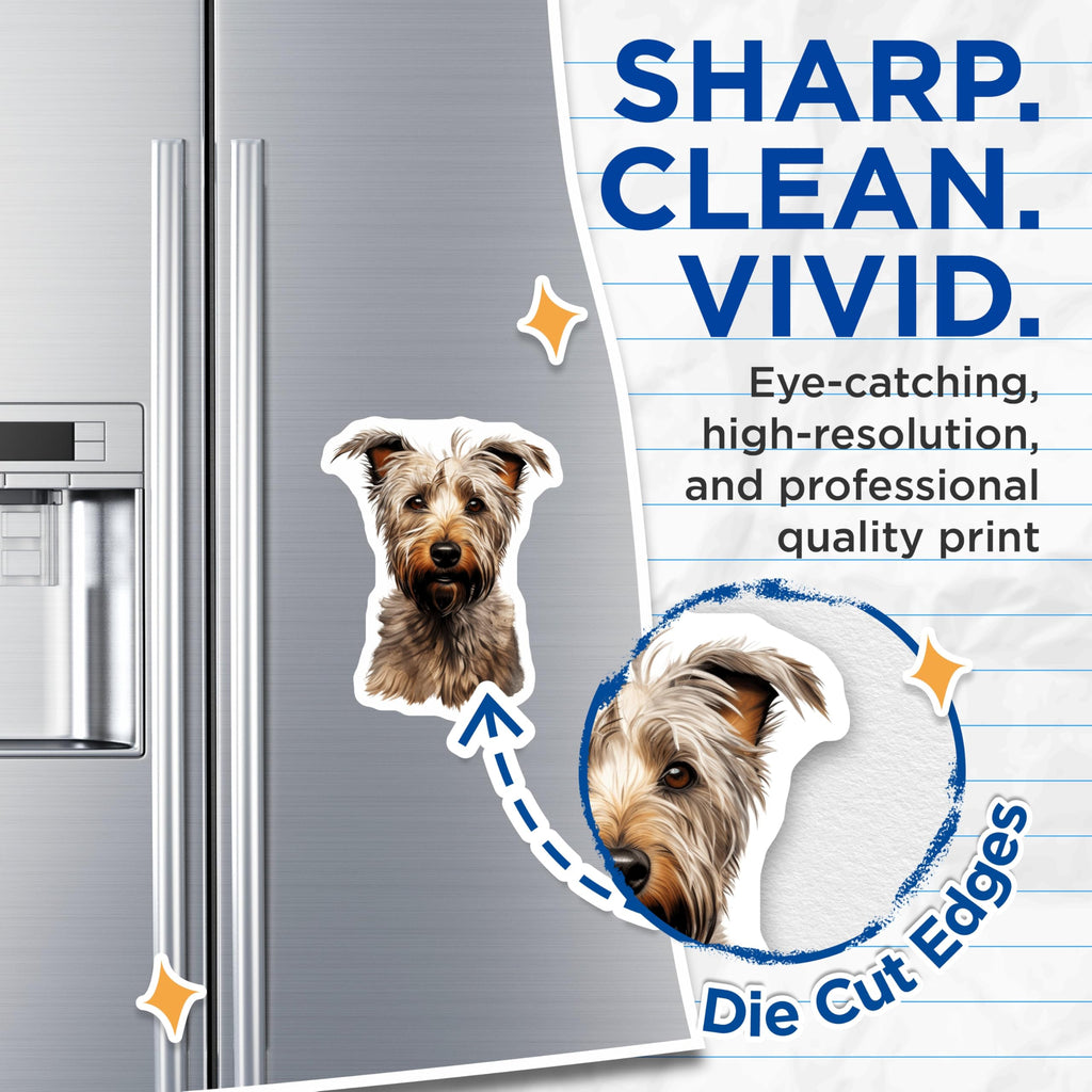(2 Pack) Terrier Dog Magnets - Pet Lover Decor - Dog Mom Accessory - 5 Inches On Longest Side - Thick Durable Magnet - Made in USA - MAG30435