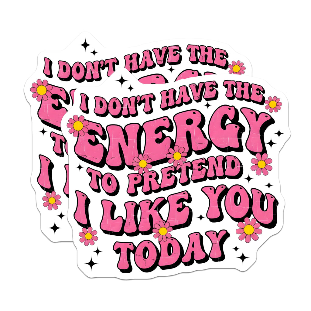 (2 Pack) No Energy Magnets - Funny Quote Magnets - Sarcastic Sayings Refrigerator Magnets - 5" On Longest Side - Premium Magnet - for Cars, Refrigerators, Toolboxes, Lockers - Made in USA - MAG16263