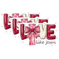 (3 Pack) Love Like Jesus Decals - Religious Sticker - Inspirational Saying - 3 Inches On Longest Side - Easy Peel & Apply - Made in USA - 3MCS2299