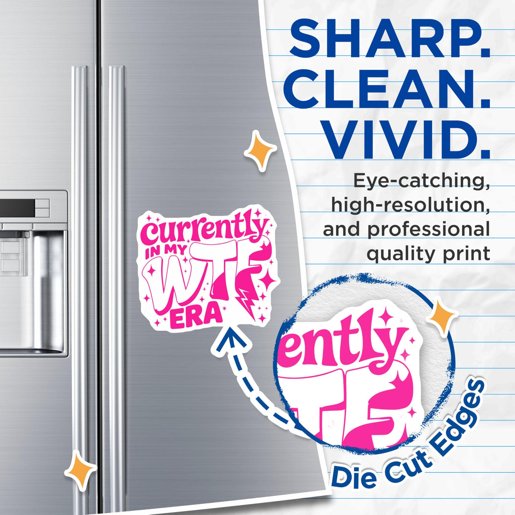 (2 Pack) WTF Era Magnets - Sarcastic Phrase - Funny Magnets - 5" On Longest Side - Premium Magnet - for Cars, Refrigerators, Toolboxes, Lockers - Made in USA - MAG14071