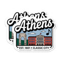 (2 Pack) Athens Georgia Magnets - Classic City - University of Georgia Souvenir - 5" On Longest Side - Premium Magnet - for Cars, Refrigerators, Toolboxes, Lockers - Made in USA - MAG17472