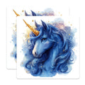 (2 Pack) Blue Unicorn Magnets - Magical Celestial Decor - Whimsical Fantasy Fridge Art - 5 Inches On Longest Side - Thick Durable Magnet - Made in USA - MAG28655