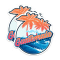 (2 Pack) Guatemala Magnets - Tropical Destination Travel Souvenir - Retro Palm Tree Ocean Wave Adventure Decor - 5 Inches On Longest Side - Thick Durable Magnet - Made in USA - MAG19273