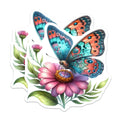 (2 Pack) Butterfly Magnets - Vibrant Floral Decor - Boho Kitchen Aesthetic - 5 Inches On Longest Side - Thick Durable Magnet - Made in USA - MAG37666