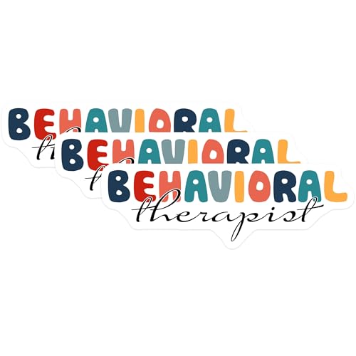(3 Pack) Behavioral Therapist Decals - Mental Health - Psychology Decals - 3 Inches On Longest Side - Easy Peel & Apply - Made in USA - 3MCS1952