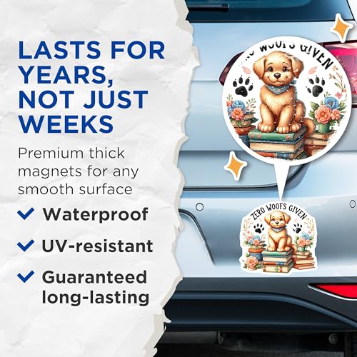 (2 Pack) Zero Woofs Given Magnets - Funny Dog Magnets - Cute Puppy Magnets - Pet Lover Magnets - 5" On Longest Side - for Cars, Fridges, Toolboxes - Made in USA - MAG4578