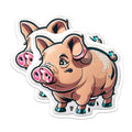 (2 Pack) Charming Pig Magnets - Farm Animal Refrigerator Decor - Adorable Piggy Kitchen Office Locker Accent - 5 Inches On Longest Side - Thick Durable Magnet - Made in USA - MAG21394