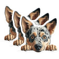(3 Pack) Blue Heeler Decals - Laptop Decals - Dog Breed Stickers - 3 Inches On Longest Side - Easy Peel & Apply - Made in USA - 3MCS8599