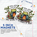 (2 Pack) Funny Frog Saying Magnets - Positive Motivational - Quirky Frog Quote - 5" On Longest Side - for Cars, Fridges, Toolboxes - Made in USA - MAG4355