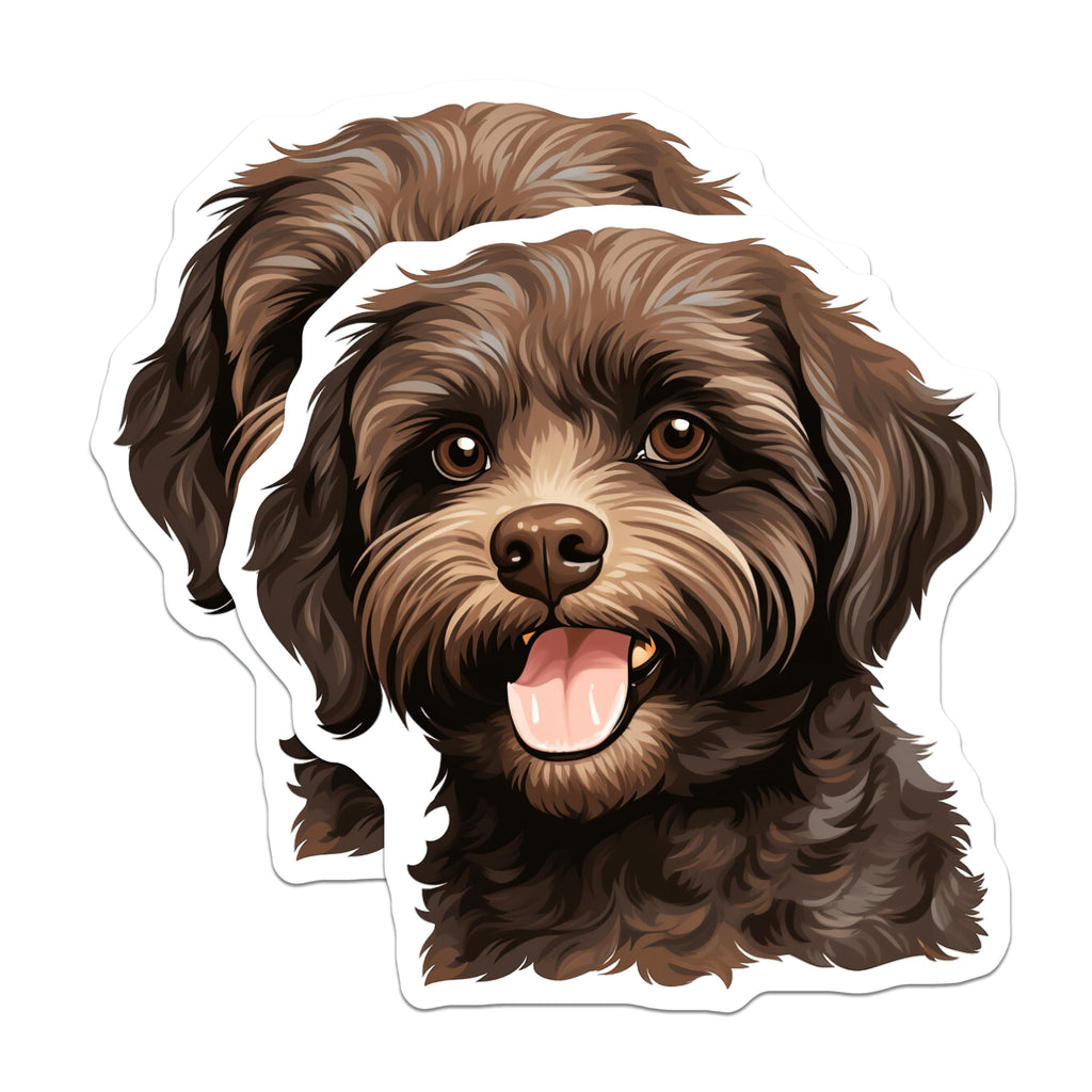 (2 Pack) Adorable Doodle Dog Magnets - Pet Lover Refrigerator Decor - Dog Mom Dad Kitchen Accessory - 5 Inches On Longest Side - Thick Durable Magnet - Made in USA - MAG26303