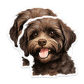 (2 Pack) Adorable Doodle Dog Magnets - Pet Lover Refrigerator Decor - Dog Mom Dad Kitchen Accessory - 5 Inches On Longest Side - Thick Durable Magnet - Made in USA - MAG26303